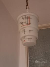 coppia lampadari art deco