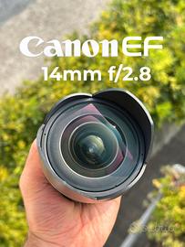 Samyang 14mm f/2.8 attacco Canon EF con Scatola