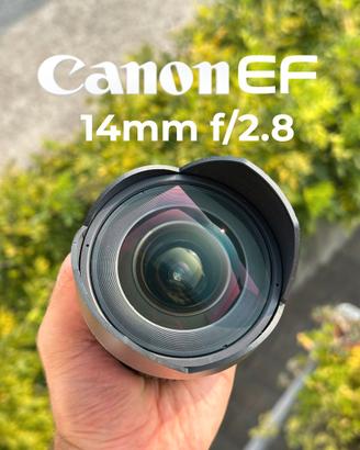 Samyang 14mm f/2.8 attacco Canon EF con Scatola