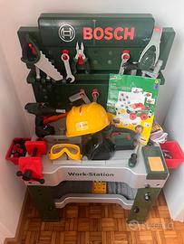 Banco da lavoro Theo Klein Bosch con accessori