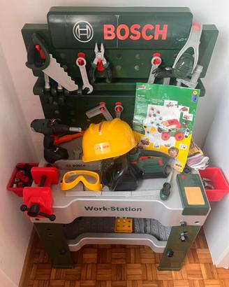 Banco da lavoro Theo Klein Bosch con accessori