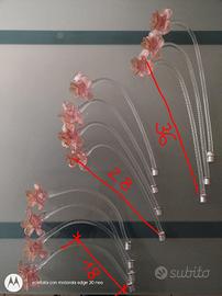 fiori per lampadari di vetro di Murano