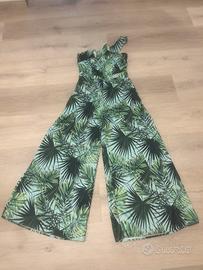 Tuta donna elegante, fantasia verde
