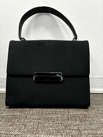 Prada Borsa a Mano in Raso Nero – Elegante da Sera