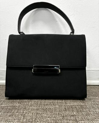 Prada Borsa a Mano in Raso Nero – Elegante da Sera