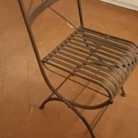 6 sedie e tavolo in ferro battuto