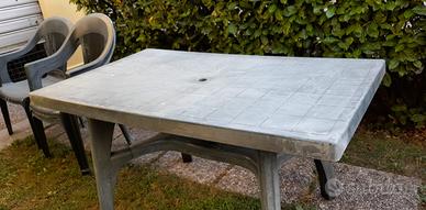 Tavolo e sedie da giardino in palstica