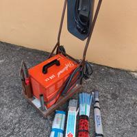 Saldatrice con carrello, accessori ed elettrodi