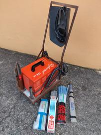 Saldatrice con carrello, accessori ed elettrodi
