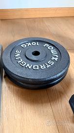 2 x 10 kg Dischi ghisa palestra Powrx Strongline