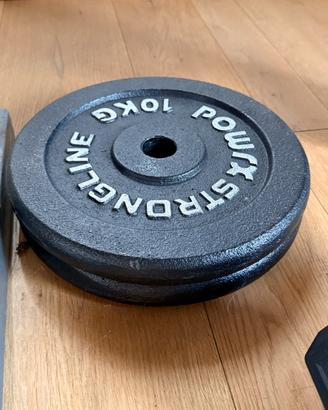 2 x 10 kg Dischi ghisa palestra Powrx Strongline