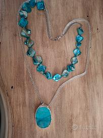 collana in madreperla e vetro
