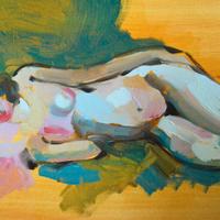 dipinto ad olio su carta telata 24x32