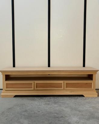 Mobile base madia soggiorno porta Tv legno grezzo
