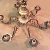 LAMPADARIO vintage in ottone 6 luci