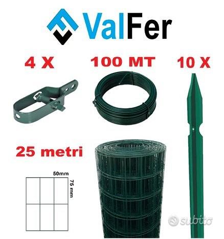 RETE METALLICA ELETTROSALDATA RECINZIONE H.200 - 25 mt 50x100