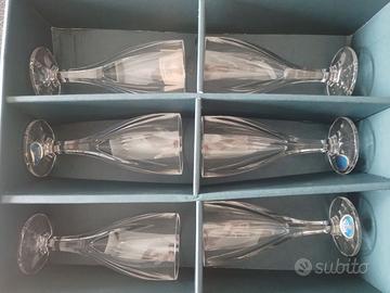 Bicchieri in cristallo di Boemia - set da sei.