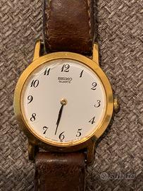 Orologio Seiko Quartz vintage laminato oro 18kt