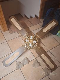 Lampadario con ventilatore a soffitto