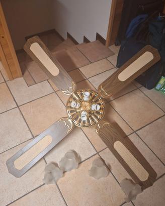 Lampadario con ventilatore a soffitto