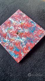 Orologio d'Arte Nino Gentile 15x15 - Caos Rosso