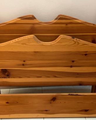 letto singolo in legno massello
