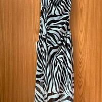 Vestito gronda lungo zebrato Var marrone scuro

