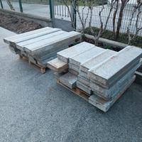 Cordoli in pietra per aiuola e marciapiede