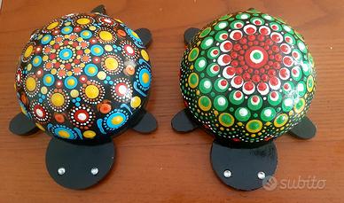 Tartaruga fermacarte soprammobile candela ceramica