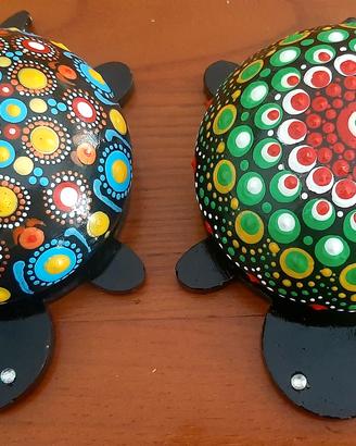 Tartaruga fermacarte soprammobile candela ceramica