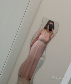 Vestito da cerimonia rosa lungo