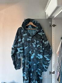 Tuta mimetica camuflage da softair blu unisex