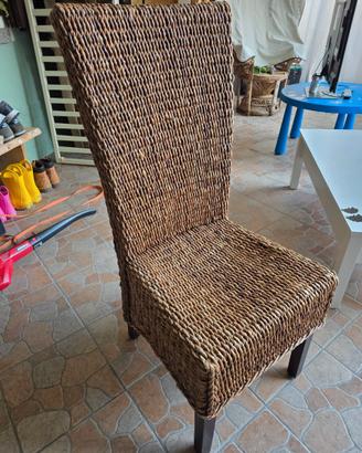 6 Sedie in paglia