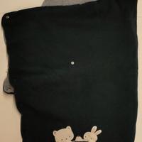 Coperta pesante neonato blu 90x60cm