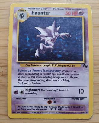 Pokemon Haunter Fossil Holo 
