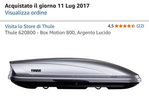 BOX TETTO AUTO THULE