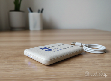 Powerbank slim nuova, 5000mha per 2 dispositivi.