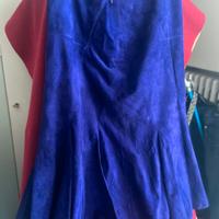Gonna in pelle scamosciata  midi
