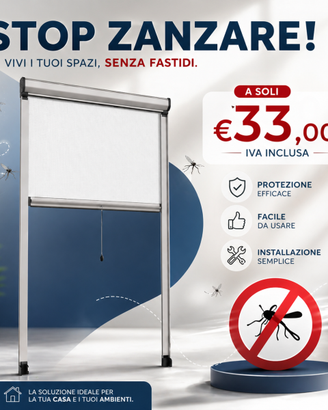 Zanzariera Molla Antivento Soli 33 Euro Ivata