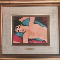 Serigrafia polimaterica su tela Modigliani 