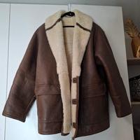 Giacca vintage in vero shearling (montone rovescia