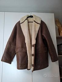 Giacca vintage in vero shearling (montone rovescia
