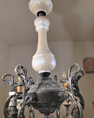 Lampadario d' epoca con pendenti