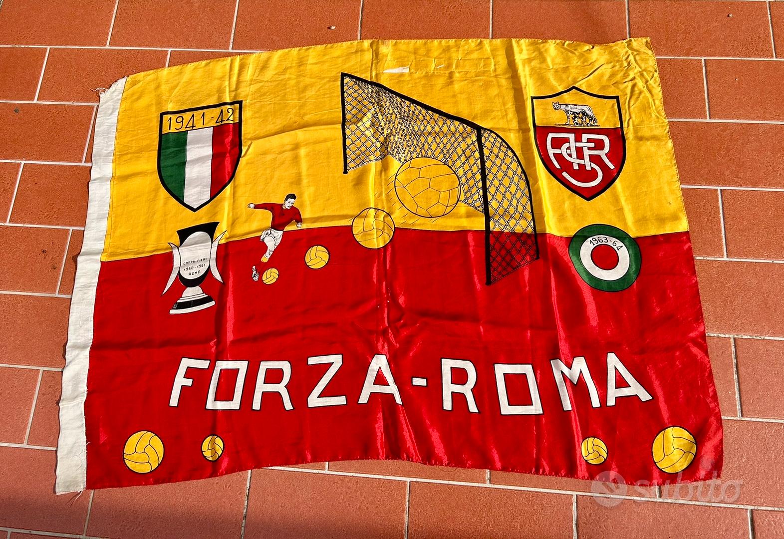 Bandiera storica Roma anni 60 vintage calcio - Collezionismo In vendita ...