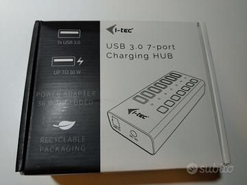 Hub USB I-TEC USB 3.0 7 Porte con Alimentatore 36W