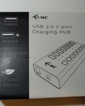 Hub USB I-TEC USB 3.0 7 Porte con Alimentatore 36W