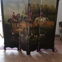 separè in legno dipinto a mano