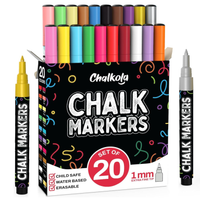 Chalkola 20 pezzi pennarelli calce punta 1mm a bas