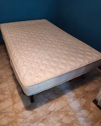 letto una piazza e mezza, rete Doimo con materasso