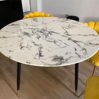 Tavolo rotondo diamtero cm. 120 Effetto Marmo